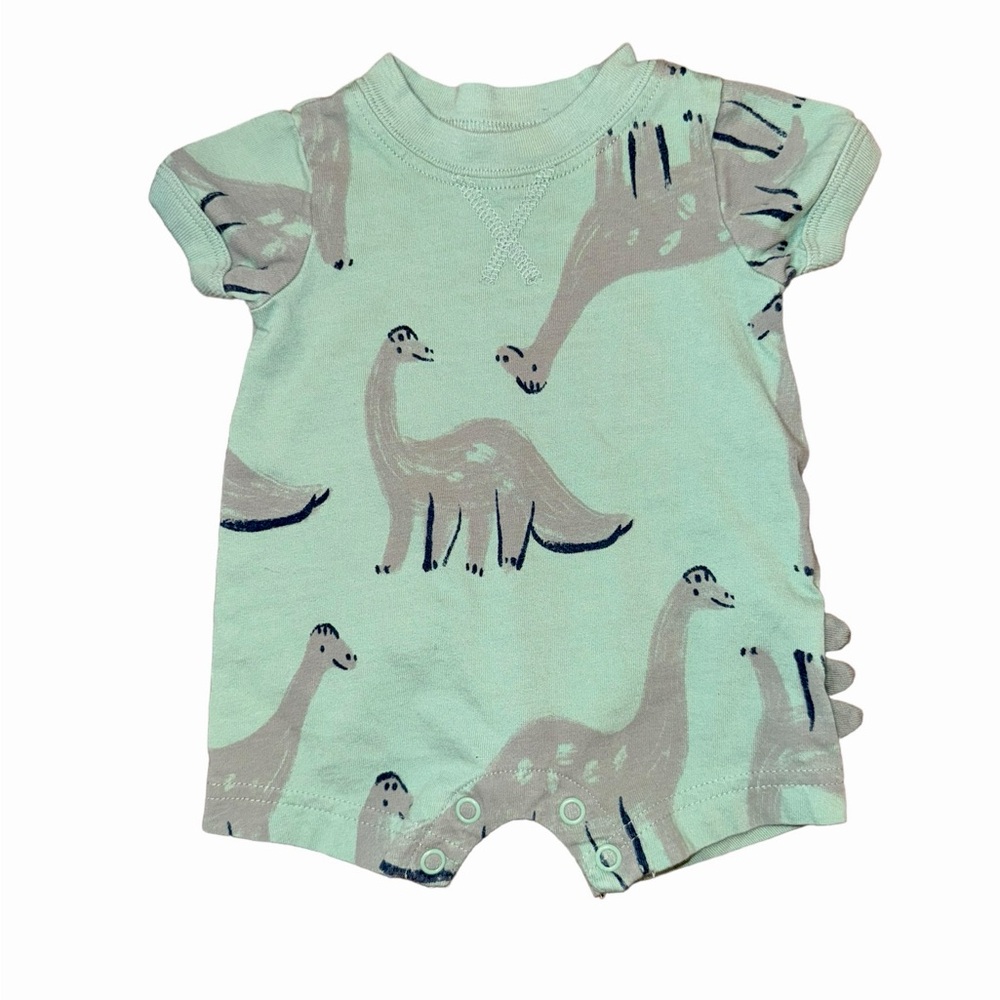 Babies Carter’s—Just One You Boys Green Short Sleeve/Shorts/Romper. Size NB.